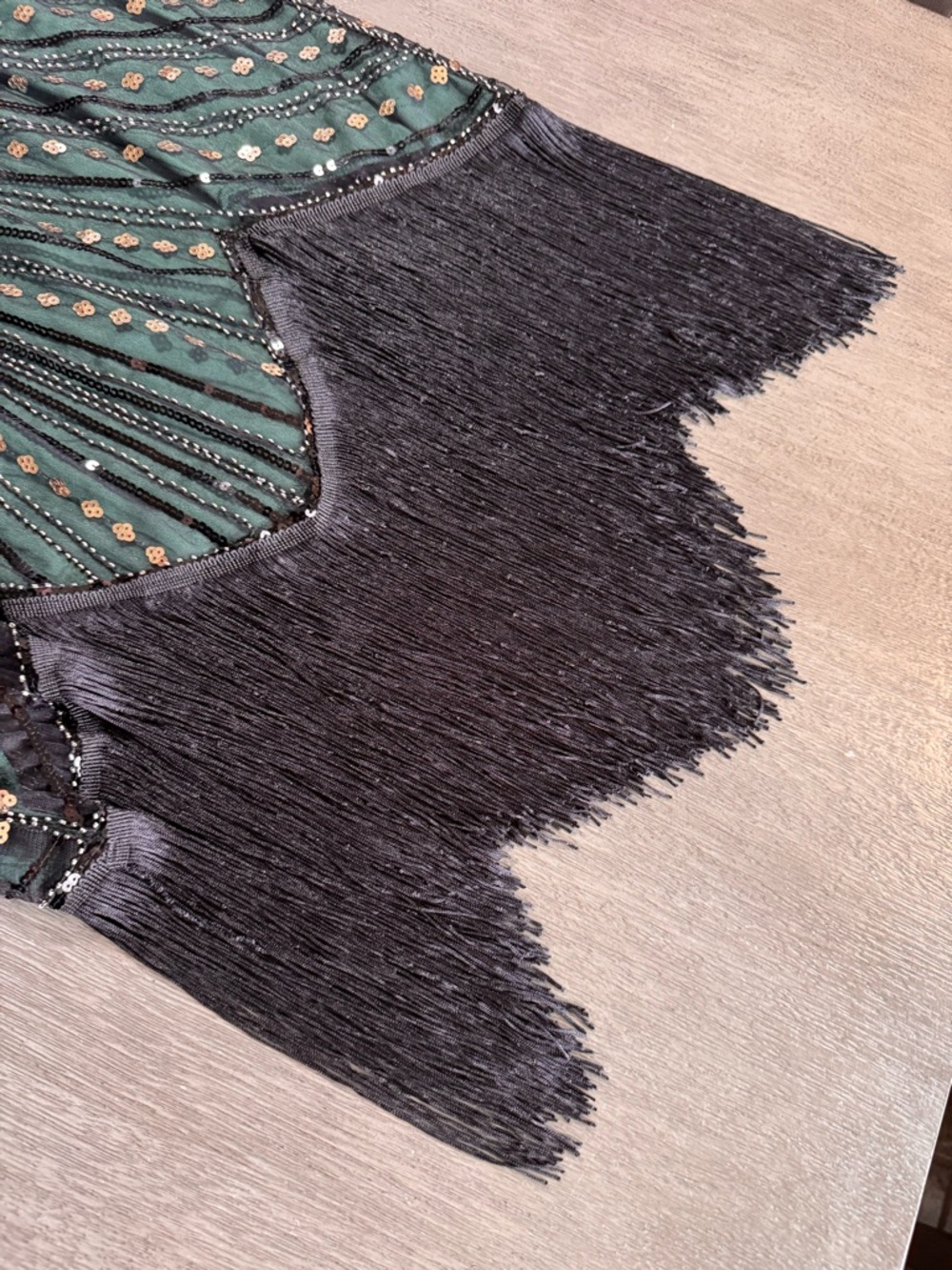 Fully Beaded 1920s Gatsby Vintage Style Flapper Dress MIDI Fitted XXL - Picture 7 of 12